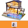 thumbnail image 1 of Casa de muñecas muebles de madera casa de bricolaje caja en miniatura rompecabezas montar 3D Miniaturas casa de muñecas Kits juguetes para niños regalo de cumpleaños zhangyuxiang LED, 1 of 2