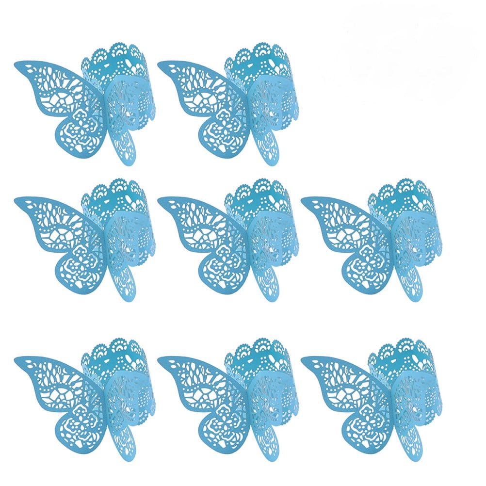 NUOLUX 50pcs Butterfly White Place Card Table Card for Wedding or Party Seat Card