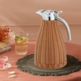 thumbnail image 5 of Coffee Thermal Jug, Stainless Steel Round Retro Rattan Thermal Jug Double Walled Vacuum Insualted Rattan Jug, 5 of 19