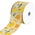 thumbnail image 1 of Autumn Pumpkin Patch Canvas Ribbon, 2-1/2-Inch, 10-Yard - Toffee, 1 of 3
