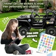 thumbnail image 6 of Xuanlur 24V 2 Seater Ride on Toys for Kids, Kids Ride on Truck with Remote Control, 20.28" Wide Seat, Powerful 400W Motor, Bluetooth, MP3, 2 Seat Belts, Lights (Black), 6 of 8