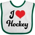 thumbnail image 3 of Inktastic I Love Hockey Girls Baby Bib, 3 of 4
