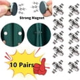 thumbnail image 1 of 10 Pair Curtain Magnetic Button Window Curtain Close Magnet Buckle Nail Free Detachable Adjustment Curtain Clip Room Accessories17mm3 Pairs He Qiyong unisex, 1 of 1