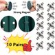 thumbnail image 1 of 10 Pair Curtain Magnetic Button Window Curtain Close Magnet Buckle Nail Free Detachable Adjustment Curtain Clip Room Accessories25mm5 Pairs He Qiyong unisex, 1 of 1