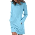thumbnail image 1 of SNKSDGM Chandails pour Femmes pour Femmes Coupe Ample Mignon Chandail à Col Rond pour Femmes Graphique Mode pour Dames Ample Manches Longues Poche Couleur Unie Long Chandail à Enfiler m, 1 of 4
