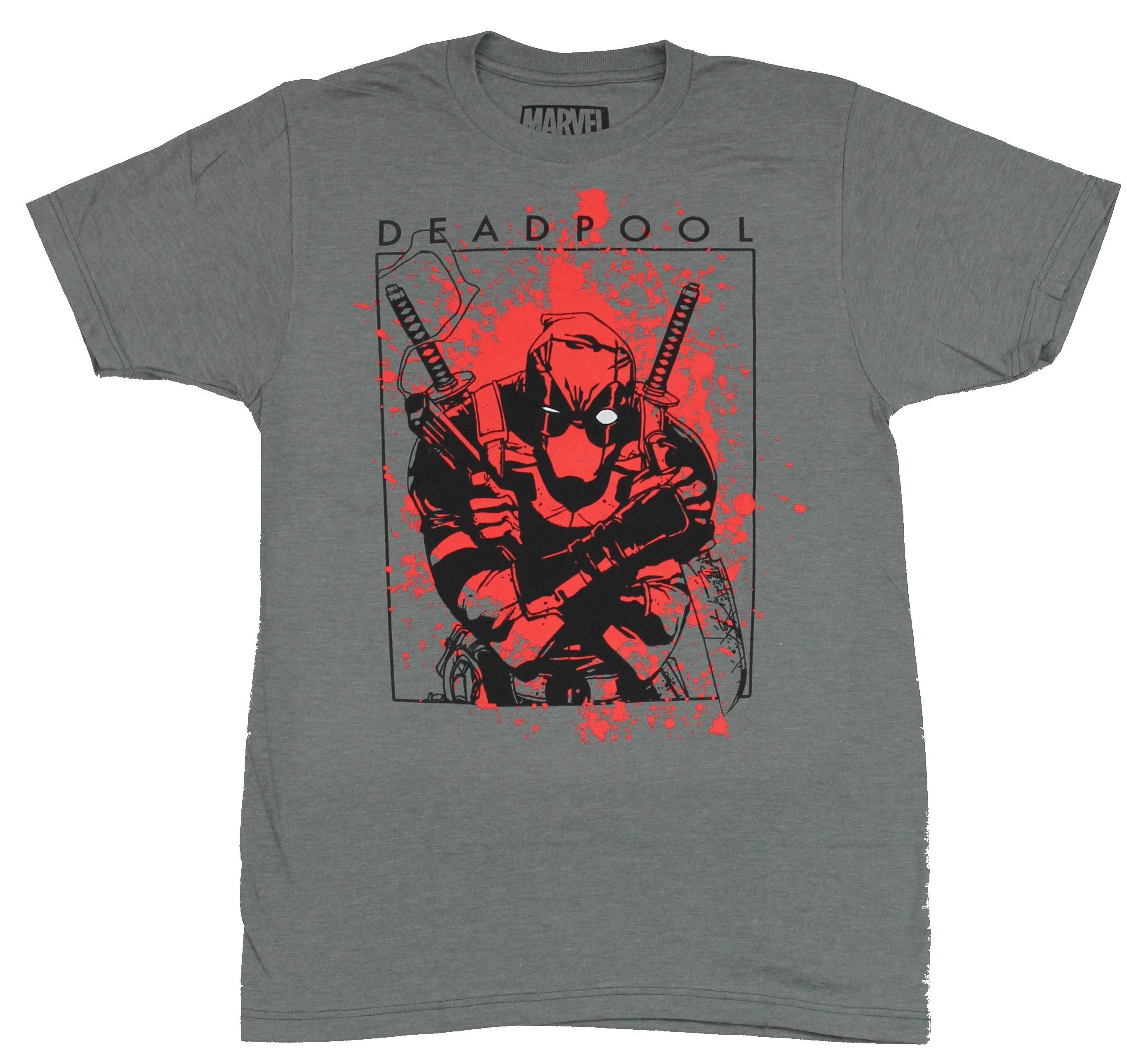 Marvel Girls Deadpool Splat Face T-Shirt 