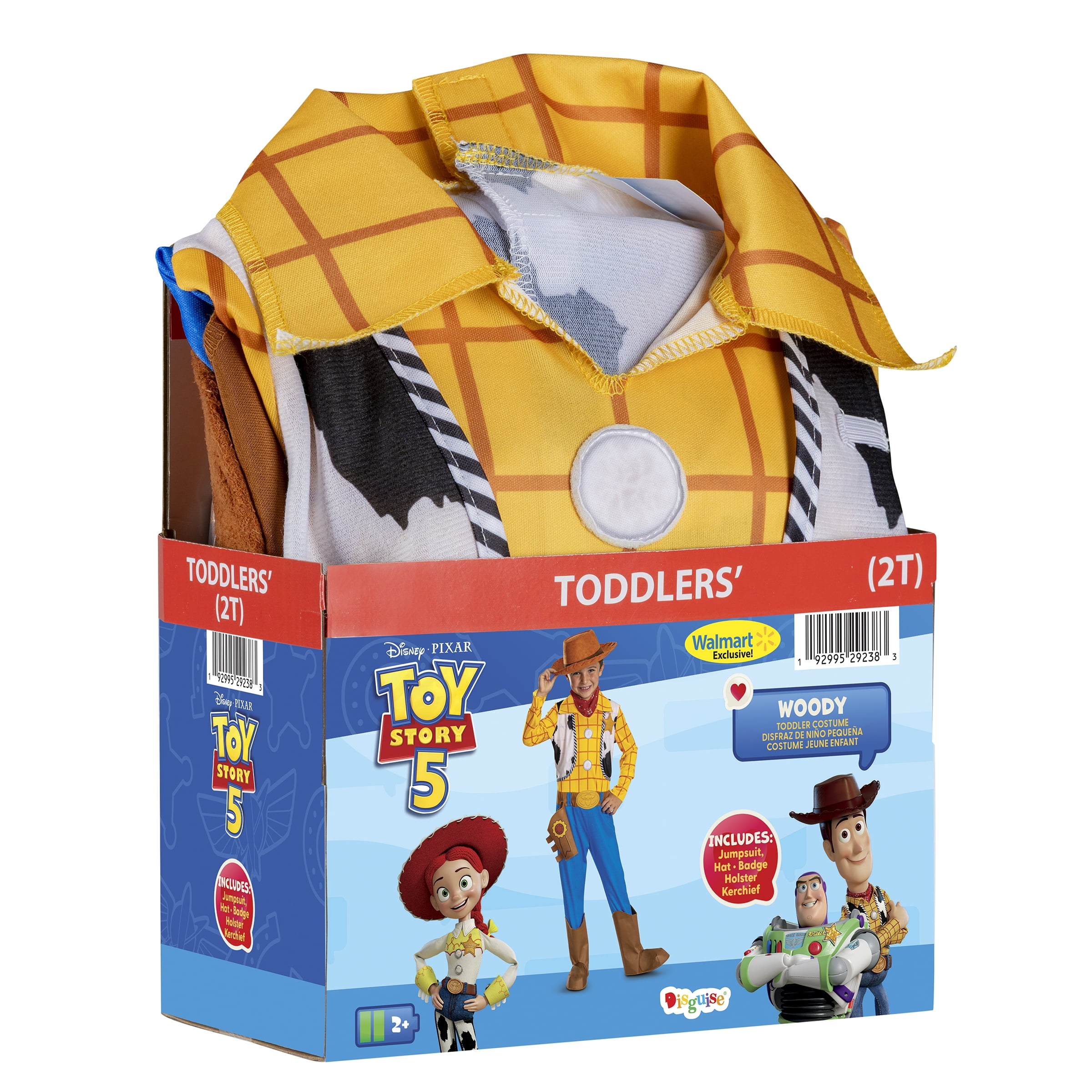 Disney Toy Story Woody Halloween Family Matching Costume for Children, Toddlers Size 2T, by Disguise