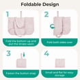 thumbnail image 6 of BAGSMART Foldable Tote Bag for Women, Laptop Tote Bag Top Handle Handbag for Travel, Work, Beach, Gym, Shop, Pink, 6 of 8
