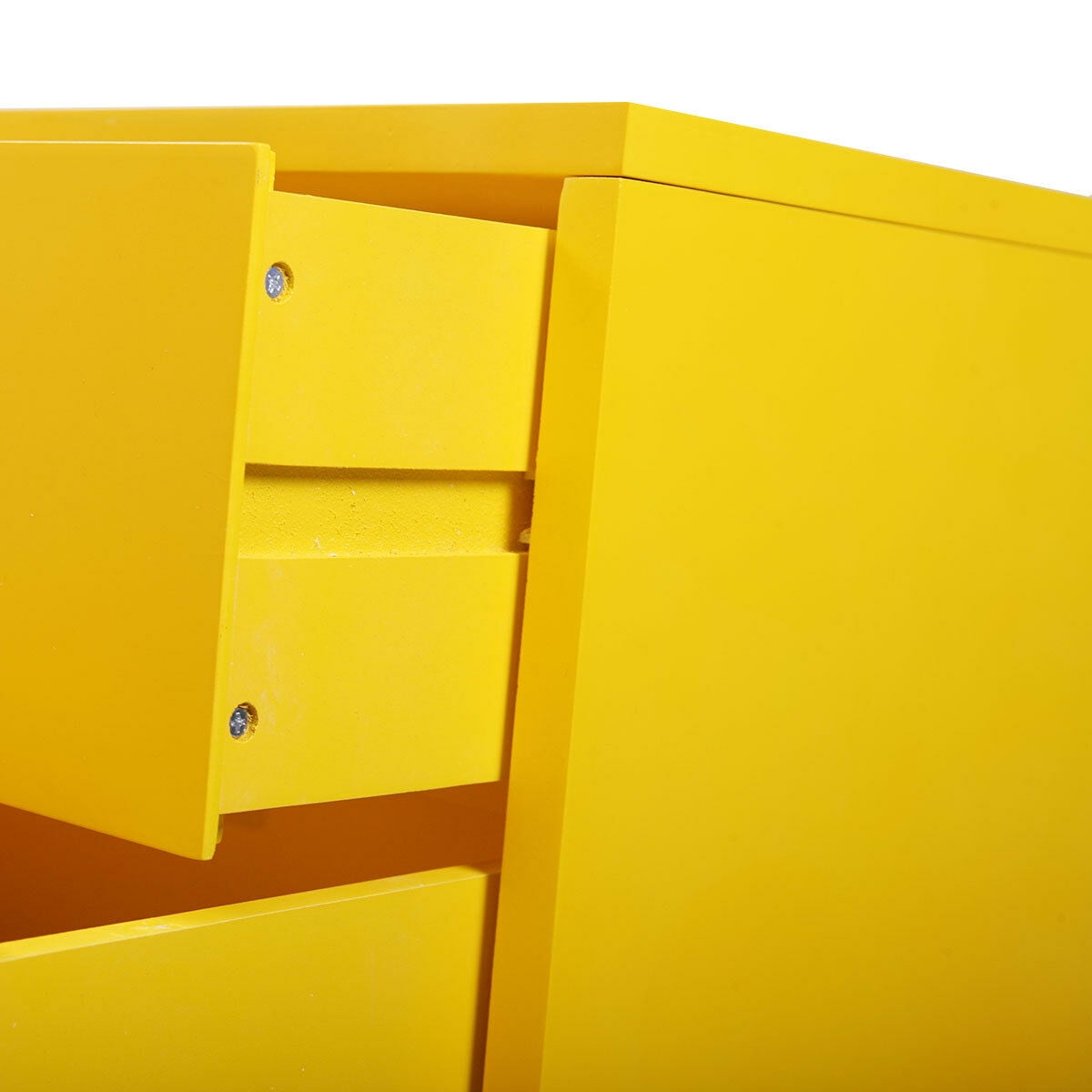 Kepooman Side Table Set of 2, Modern Design Night Stand with 2 Storage Drawer & Wood Legs - Yellow Kepooman Side Table Set of 2, Modern Design Night Stand with 2 Storage Drawer & Wood Legs - Yellow