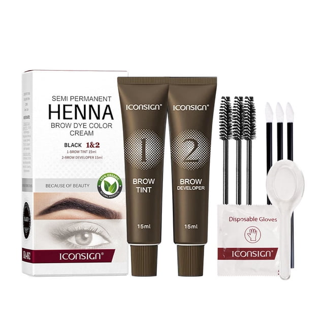 Kit de tinte para cejas ICONSIGN Color de tinte para cejas natural y duradero