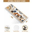 thumbnail image 5 of Bohemian Stair Treads for Wooden Steps Indoor Runner Rug Carpet, Boho Botanical Palm Leaf Abstract Geometric 15 Pieces Peel and Stick Staircase Step Treads Covers Washable Throw Door Mats, 30"x8", 5 of 5