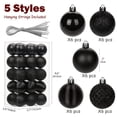 thumbnail image 2 of Briful 30 piezas de bolas negras para árbol de Navidad de 5 cm, 2 of 6
