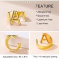 thumbnail image 4 of czcpp-Bold Initial Letter Rings Adjustable, GoldChic Jewelry Women Gold Statement Ring Personalized Engraved Womenu2019s Open Signet Ring for Party (Gold, White Gold, Black), 4 of 4