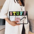 thumbnail image 2 of Sac Pochette à Lettres Mode Sac Cosmétique Transparent Fermeture Éclair en PVC Étui Beauté Clair, 2 of 8