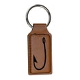 thumbnail image 2 of Keychain - Rectangle - Fish Hook - Leather, 2 of 4