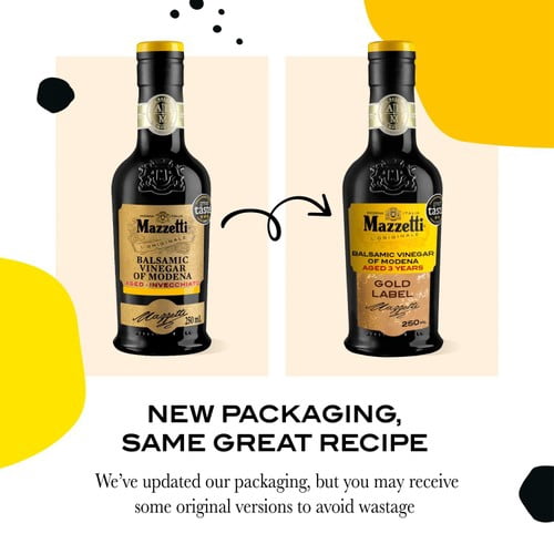 Mazzetti Aged Balsamic Vinegar Gold 4 leaf 250ml, British Import (Pack of 2)