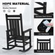 thumbnail image 5 of QinaQin Silla mecedora para exterior con respaldo alto de HDPE, ideal para patio, porche, balcón o deck, diseño resistente al clima con capacidad de 158 kg, 5 of 8