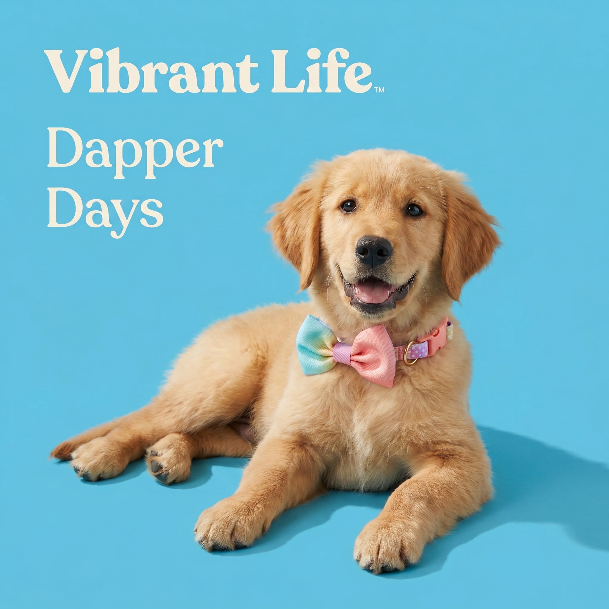 Vibrant Life Adjustable Bow Tie Fashion Dog Collar, Multicolor, S
