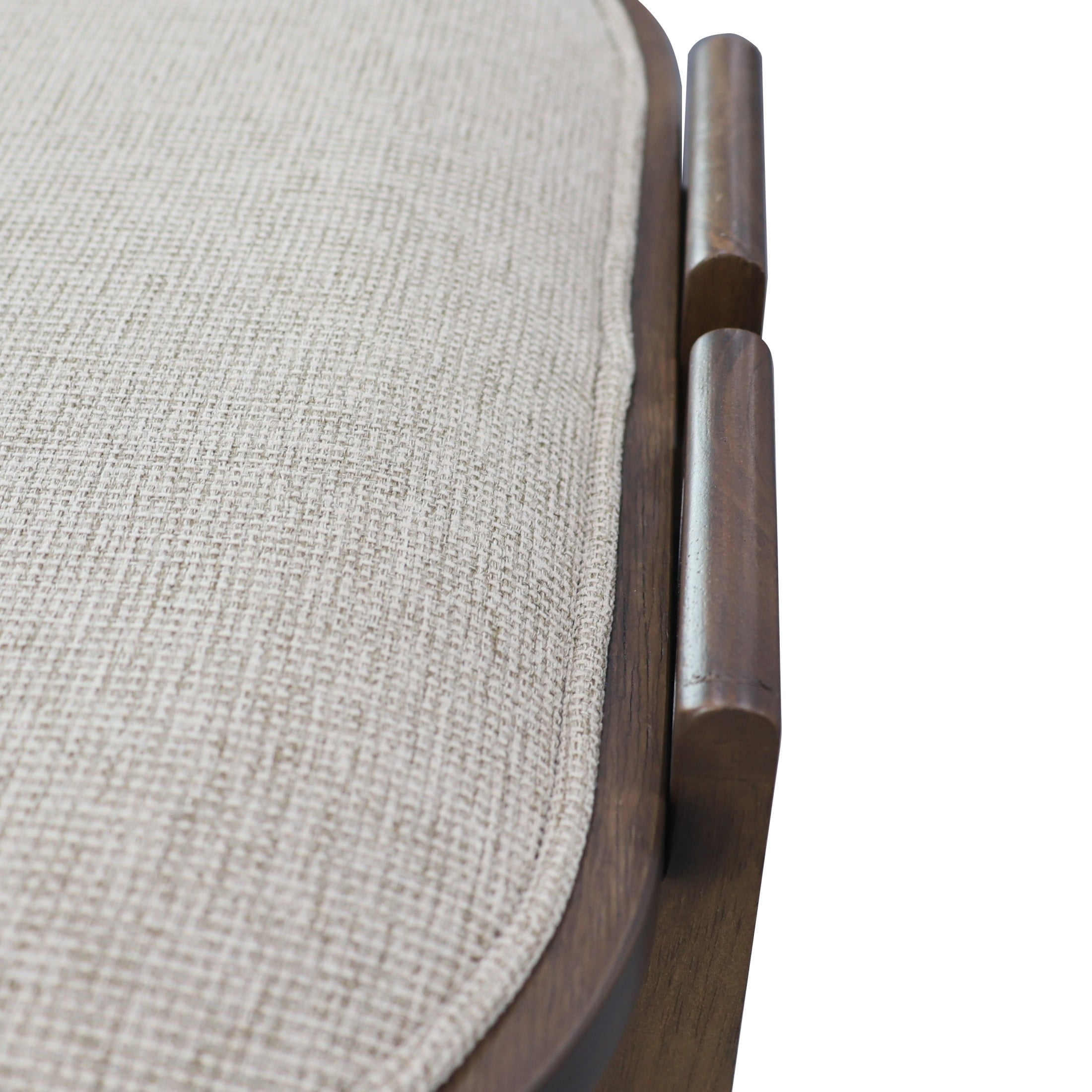 Christopher Knight Home Wooden Backless Counter Stools with Upholstered Seat, Walnut+Beige, Set of 4