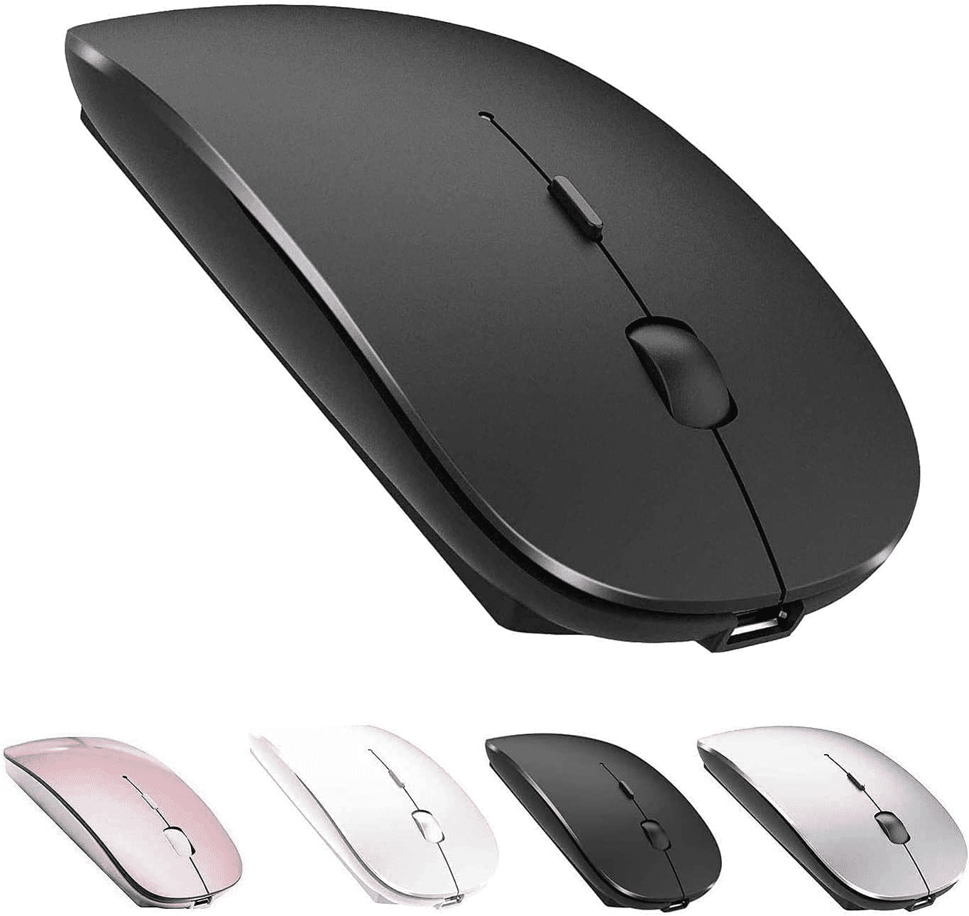 Rechargeable Wireless Mouse For Macbook Pro/ Air,Bluetooth Mouse For ...