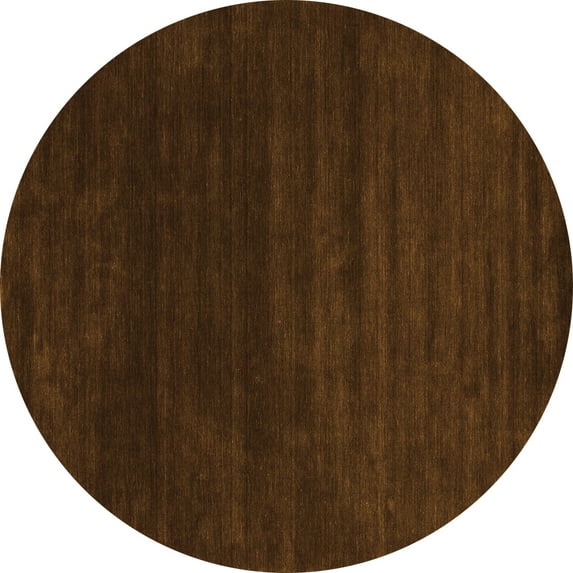 Ahgly Company Indoor Round Abstract Orange Contemporary Area Rugs, 7' Round
