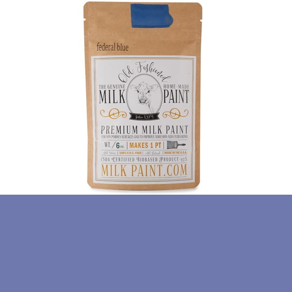 Old Fashioned Milk Paint Color Federal Blue, Pint Packaged as Powder