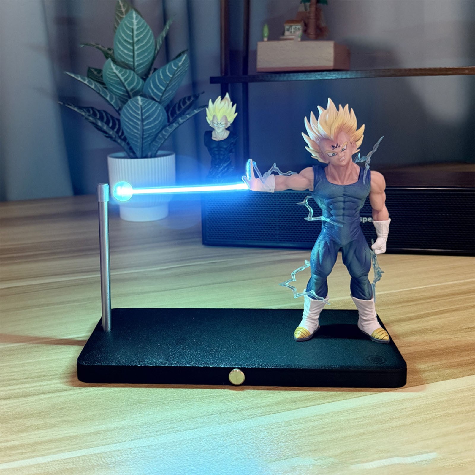 Dragon Ball Anime Character Night Light Figurine Decorative Led Lamp Son Goku Toys Peripheral Desktop Ornament-Two Figurines Replaceable