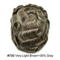 thumbnail image 3 of LYRICAL HAIR Toupee Hair for Men Thin Skin Mens Toupee Human Hair Replacement System 7"X9" All Poly Mens Hairpiece PU Injected Mens Wig Units, 3 of 7
