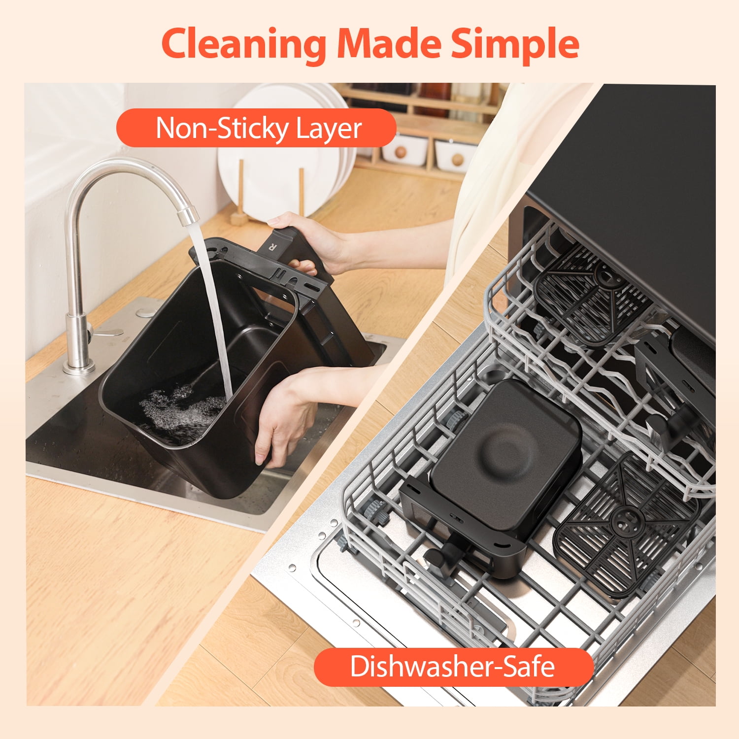 12QT Large Dual Basket Air Fryer with Viewing Window,10-in-1 Digital Touchscreen Double Zone Air Fryers, SyncCook to Bake,Roast,Reheat,Broil, Nonstick Dishwasher Safe