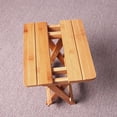 thumbnail image 1 of Foldable Solid Wood Kids Square Stool Portable Household Furniture, 1 of 7