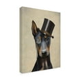 thumbnail image 2 of Trademark Fine Art 'Doberman, Formal Hound And Hat' Canvas Art by Fab Funky, 2 of 3