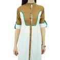 thumbnail image 6 of Phagun Women Rayon White Kurta Mandarin Collar Casual Indian Ethnic Wear - 14, 6 of 6