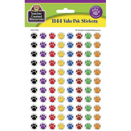 UPC: 0088231947424 | Mini Colorful Paw Prints Valu-Pak Stickers