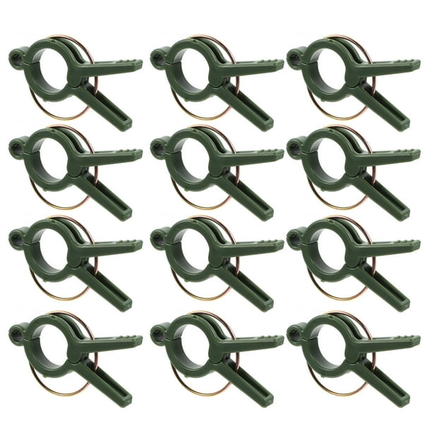 12 pinzas de soporte para tallos de tomate, pinzas para enderezar tallos de plantas, pinzas de plástico para fijación en jardín.