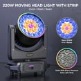 thumbnail image 2 of LED Moving Head Light 19x8W Beam/Wash/Zoom Effect Stage Lights, RGBW 4in1 DJ Lights with RGB LED Outer Aperture Effect for Music Party Disco Wedding, 2 of 7