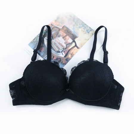 LLYWEY Bra for Senior Discounts Push up Bralettes Women Ladies Cut-Out Bra Style-1223 Women Multiway Bra Feature Adult Female Plus Size Sports Bras Black 38B