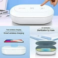thumbnail image 2 of Portable Cell Phone UV Light Sanitizer Box, Wireless Charger with USB Charging, UV Sterilizer Box with Aroma Diffuser, for Jewelry, Watches, Glasses, 2 of 3