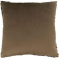 thumbnail image 2 of SARO 7406.BR18SP 18 in. Square Brown Cheetah Print Faux Fur Throw Pillow with Poly Filling, 2 of 3