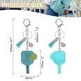 thumbnail image 2 of Uxcell Rhinestone Keychain Pickleball Keychain Bling Keychain Accessories Crystal Key Chain Lake Blue, 2 of 7