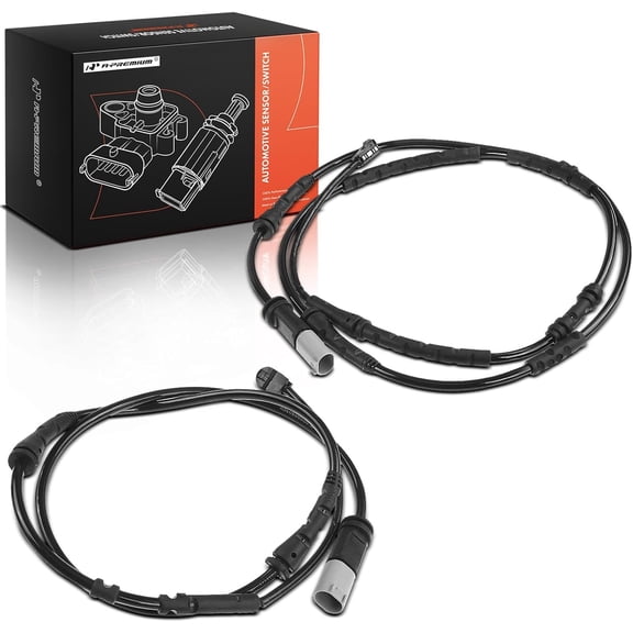 A-Premium Front and Rear Disc Brake Pad Wear Sensors Compatible with BMW F25 Series X3 2011-2017, F26 Series X4 2015-2018, 2-PC Set
