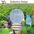 thumbnail image 3 of [4 Packs] Fake Owls Bird Scare Repellent Hanging Device 15.8''x7.8'', IC ICLOVER Reflective Deterrent with Bells Easy Installation & Birds Away Silver, 3 of 8
