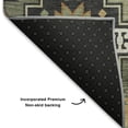 thumbnail image 5 of Addison Rugs Mayfield Premium Machine Washable Transitional Ethnic Fern Round Rug, 8' X 8' Machine Washable Transitional Ethnic Fern Oversized Sherpa Throw Blanket, 5 of 6