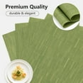 thumbnail image 3 of VCVCOO Sage Green Placemats Set of 4 - Heat Resistant Non-Slip Place mats for Dining Table, Washable Durable PVC Vinyl Woven Table Mats 12x18 inch, 3 of 10