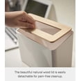 thumbnail image 5 of Yamazaki Home Countertop Waste Bin, Ash, ABS Plastic, 0.45 gallons, 1.7 liters, Lid, No Assembly, 5 of 7