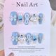 thumbnail image 1 of Pochacco-pegatinas de uñas postizas de dibujos animados, calcomanías de uñas Pochacco Kawaii, dulces y lindas, Cinnamoroll, manicura hecha a mano, regalo de parche de Ail, nuevo, 1 of 3