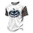 thumbnail image 7 of Fabrcox S-4XL Halloween Men's&nbsp;shirts Funny Ghost Pumpkin Cat Mens Graphic T-Shirts Fall Winter Festival Corduroy Raglan Mens Short Sleeve Tshirts White XXL, 7 of 7