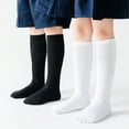 thumbnail image 4 of Kids Soccer Socks Toddler Soccer Socks Girls Boys Soccer Socks Kids Tube Socks with Stripes Toddler Knee High Socks 3 Pairs 1, 4 of 5