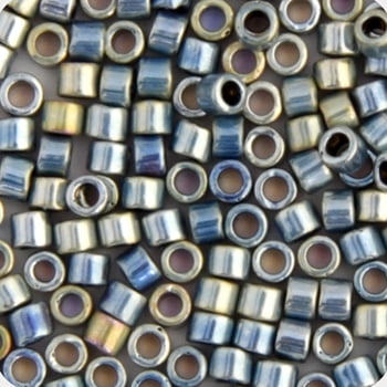 Miyuki Delica 11/0 RD - Silver Blue Gol AB Plated Palladium - 3.3GVIAL of Japanese Glass Beads