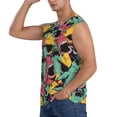 thumbnail image 3 of Balery Angry Shark Pattern Camisetas sin mangas para hombre, absorbe la humedad y protege contra el mal olor.-Small, 3 of 7