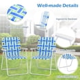 thumbnail image 3 of Topbuy Heavy-Duty Metal Frame Camping Chair, Blue, 3 of 7